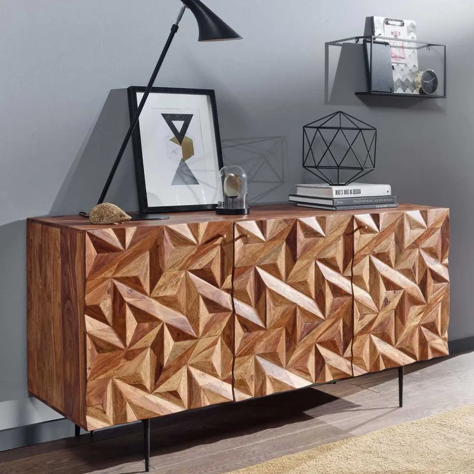 Türen-Kommode aus Sheesham Massivholz - Akke^Wohnen Best