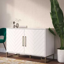 Türen-Kommode in Weiß und Gold - Nigava^Wohnen Online