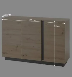 Wohnen Türen-Kommode mit Sockelgestell - Lairian