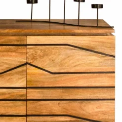 Türen-Sideboard mit toller Rillendesign Front Kentura aus Mango Massivholz^Wohnen Clearance