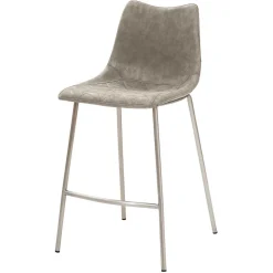 Tresenstuhl in Lichtgrau Kunstleder - Atela^Wohnen New