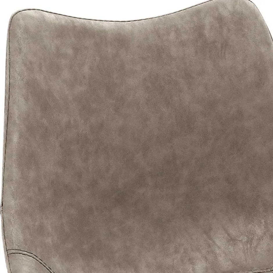 Tresenstuhl in Lichtgrau Kunstleder - Atela^Wohnen New