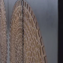 Wohnen 4-türige Design Kommode mit Mandala Schnitzerei - Synessa