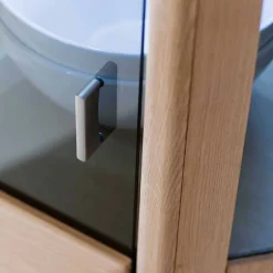 1-türige Eck-Vitrine in Eiche Bianco - Vernella^Wohnen New