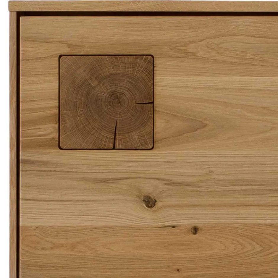 Wohnen 1-türige Highboard Vitrine aus Wildeiche - Millena