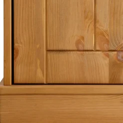 Wohnen 1-türige Kiefernholz-Vitrine im Landhausstil - Goro