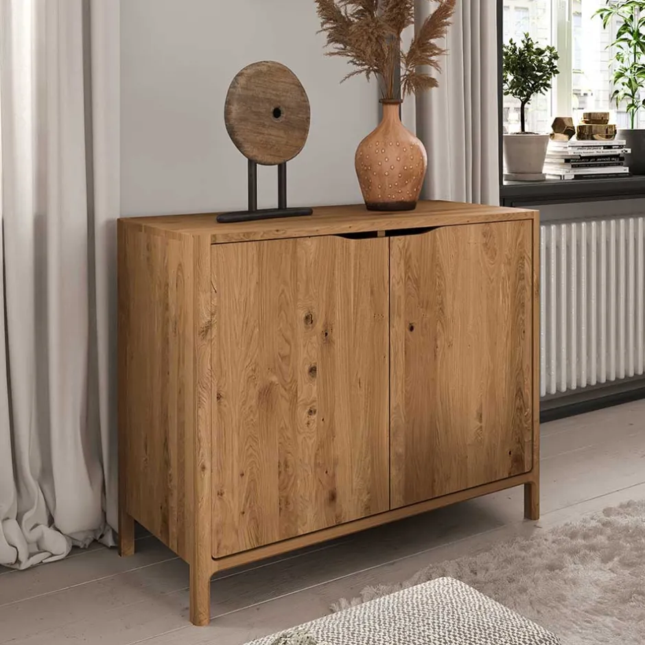 2-türige Kommode aus Wildeiche Massivholz - Laida^Wohnen Discount