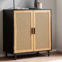 2-türige Kommode in Natur und Schwarz - Around^Wohnen Best