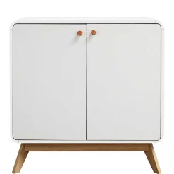 2-türige Kommode in Weiß mit Eiche - Kolreva^Wohnen Discount