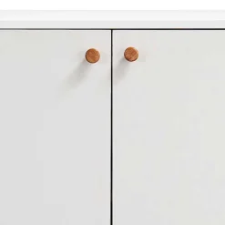 2-türige Kommode in Weiß mit Eiche - Kolreva^Wohnen Discount