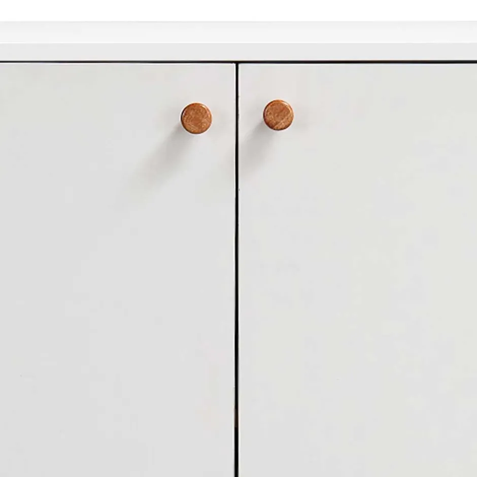 2-türige Kommode in Weiß mit Eiche - Kolreva^Wohnen Discount