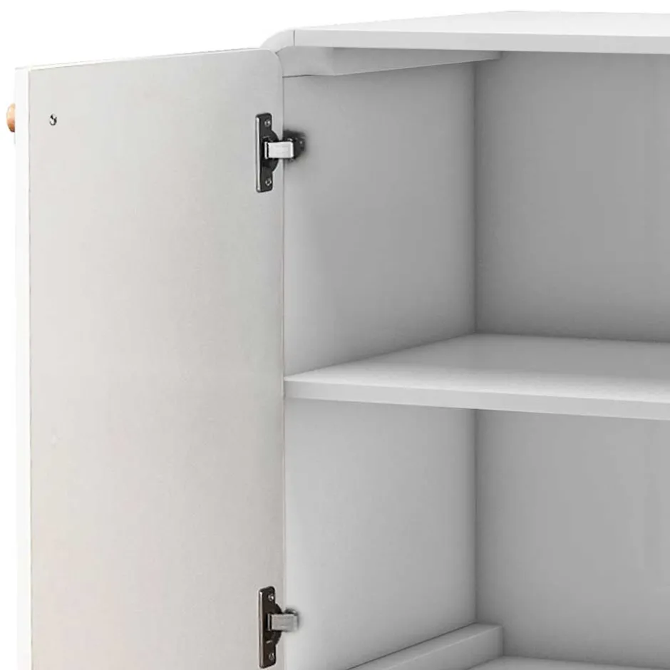 2-türige Kommode in Weiß mit Eiche - Kolreva^Wohnen Discount