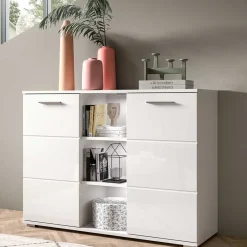 2-türige Kommode mit drei offenen Fächern - Rugova^Wohnen Hot