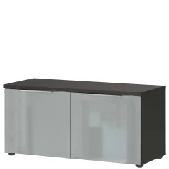 2-türige Schuhbank in Silbergrau Glas - Ilfred^Wohnen Outlet