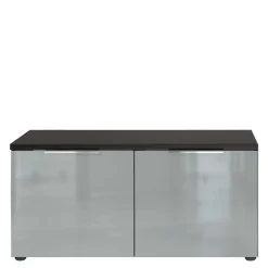 2-türige Schuhbank in Silbergrau Glas - Ilfred^Wohnen Outlet