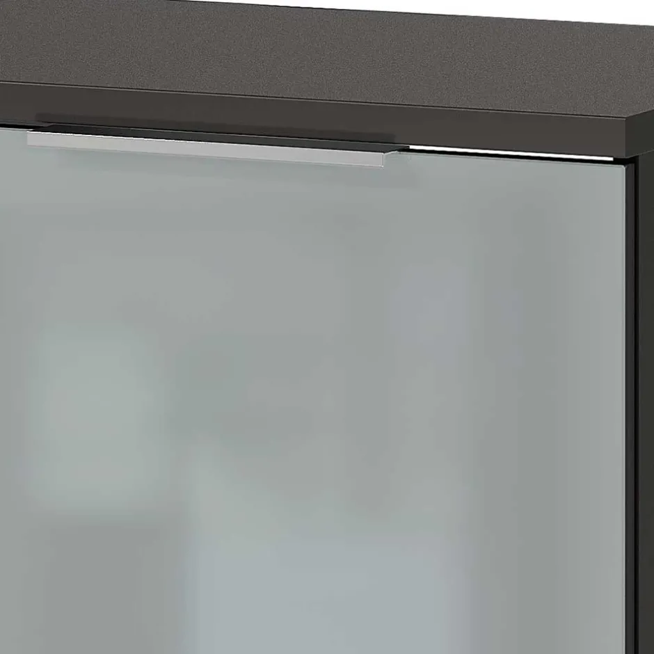 2-türige Schuhbank in Silbergrau Glas - Ilfred^Wohnen Outlet