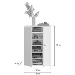 6-türige Schuhkommode in Weiß - Ejulia (dreiteilig)^Wohnen Discount