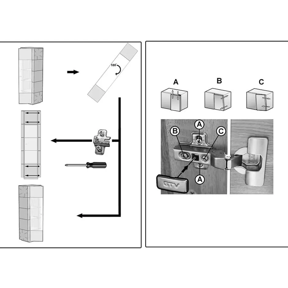 Wohnen 1-türige Standvitrine mit LED Beleuchtung - Annipurk