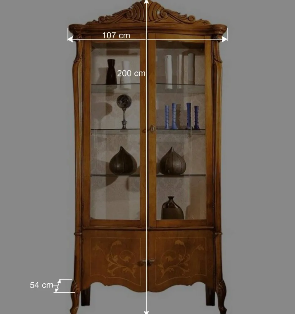 Wohnen 4-türige Vitrine im Italienischem Stil - Carlenna III