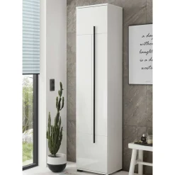 Wohnen 1-türiger Badezimmerschrank mit 200 cm Höhe - Ingmesan