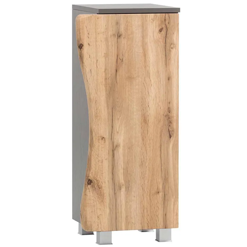 1-türiger Badschrank mit Naturkante Dekor - Breznia^Wohnen Best