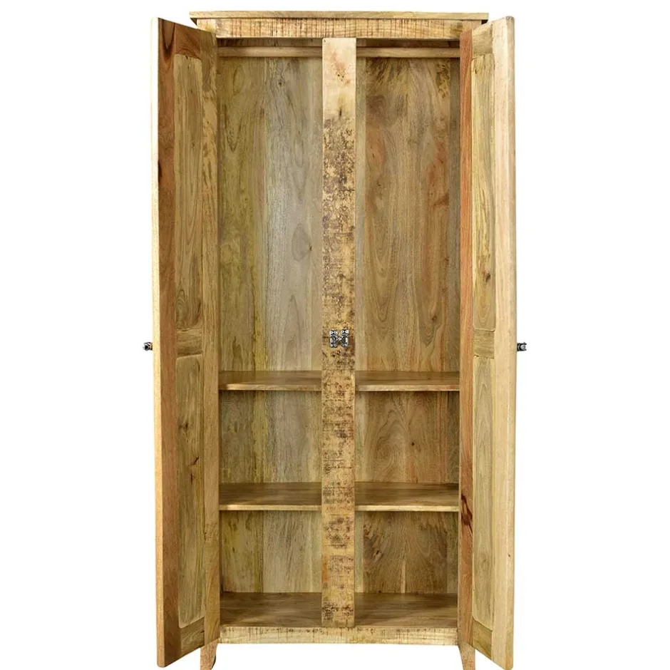 2-türiger Design Dielenschrank aus Mangobaum - Suennas^Wohnen Best