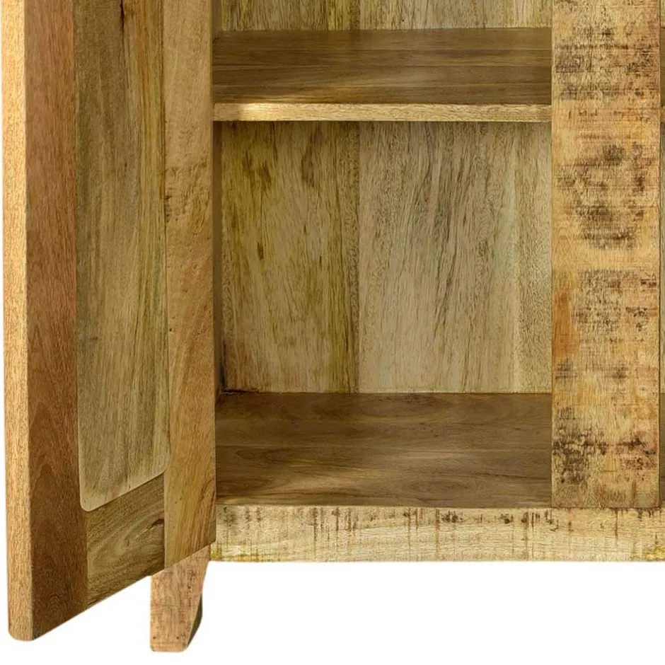 2-türiger Design Dielenschrank aus Mangobaum - Suennas^Wohnen Best