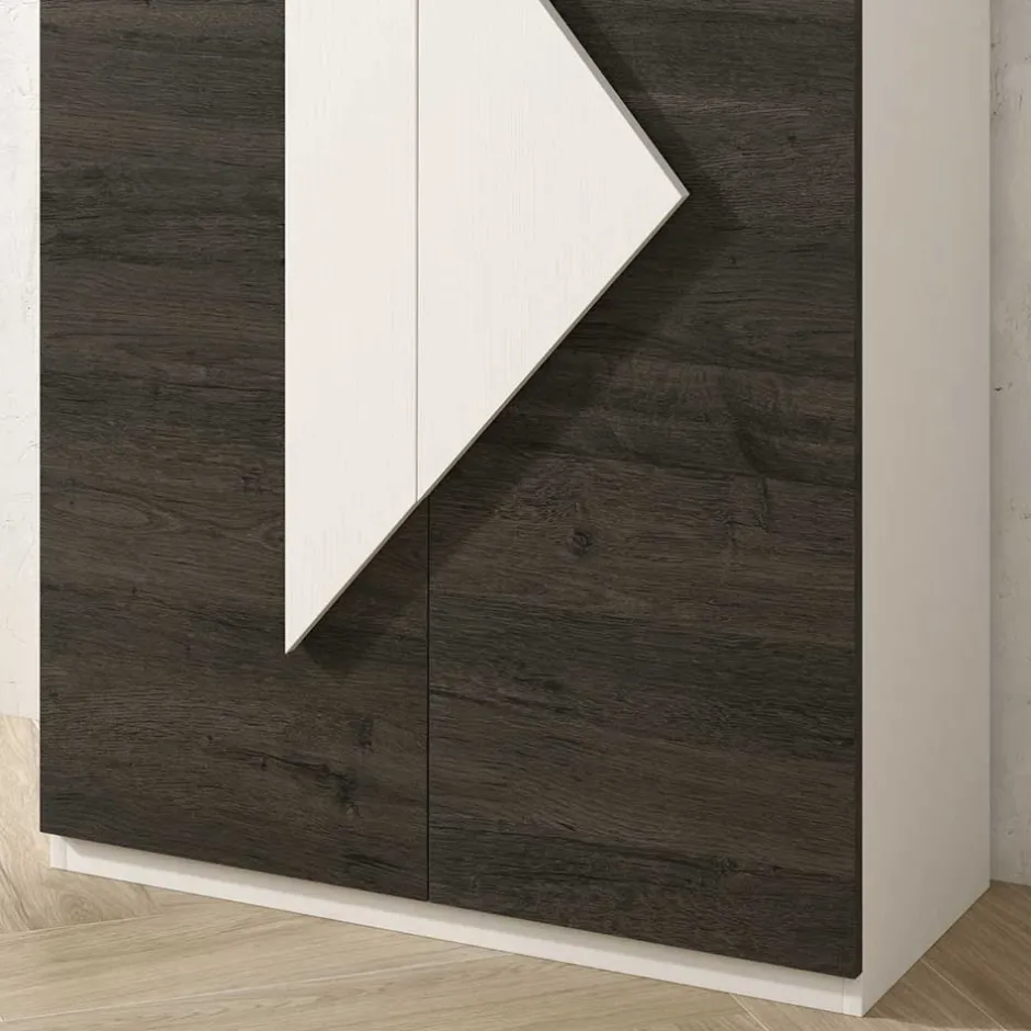 2-türiger Design Schuhschrank 74x128x34 cm - Fredo^Wohnen Discount