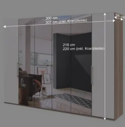 3-türiger Falttüren-Kleiderschrank 300 cm - Vaclyn^Wohnen Sale