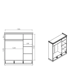 3-türiger Holz-Schlafzimmerschrank in Weiß - Presto^Wohnen Hot