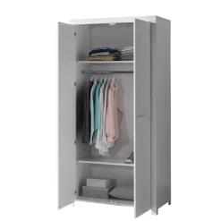 Kinder Wohnen 2-türiger Kinderschrank im Modern Country Style - Ellen