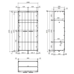 Kinder Wohnen 2-türiger Kinderschrank im Modern Country Style - Ellen