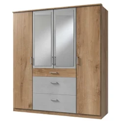 4-türiger Kleiderschrank in Plankeneiche NB - Anca^Wohnen Best