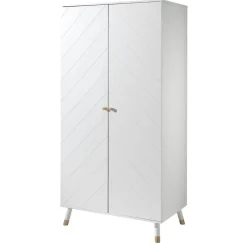 2-türiger Kleiderschrank in Weiß & Gold - Zimventa^Wohnen Online