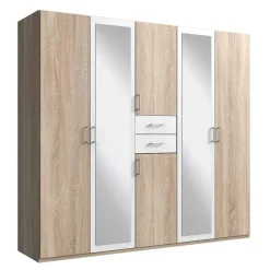 Wohnen 6-türiger Kleiderschrank mit zwei Schubladen - Coint