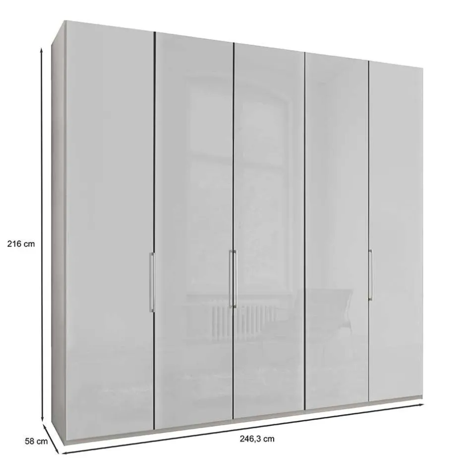 3-türiger Kleiderschrank mit Dreh- und Falttüren - Nujan^Wohnen Sale