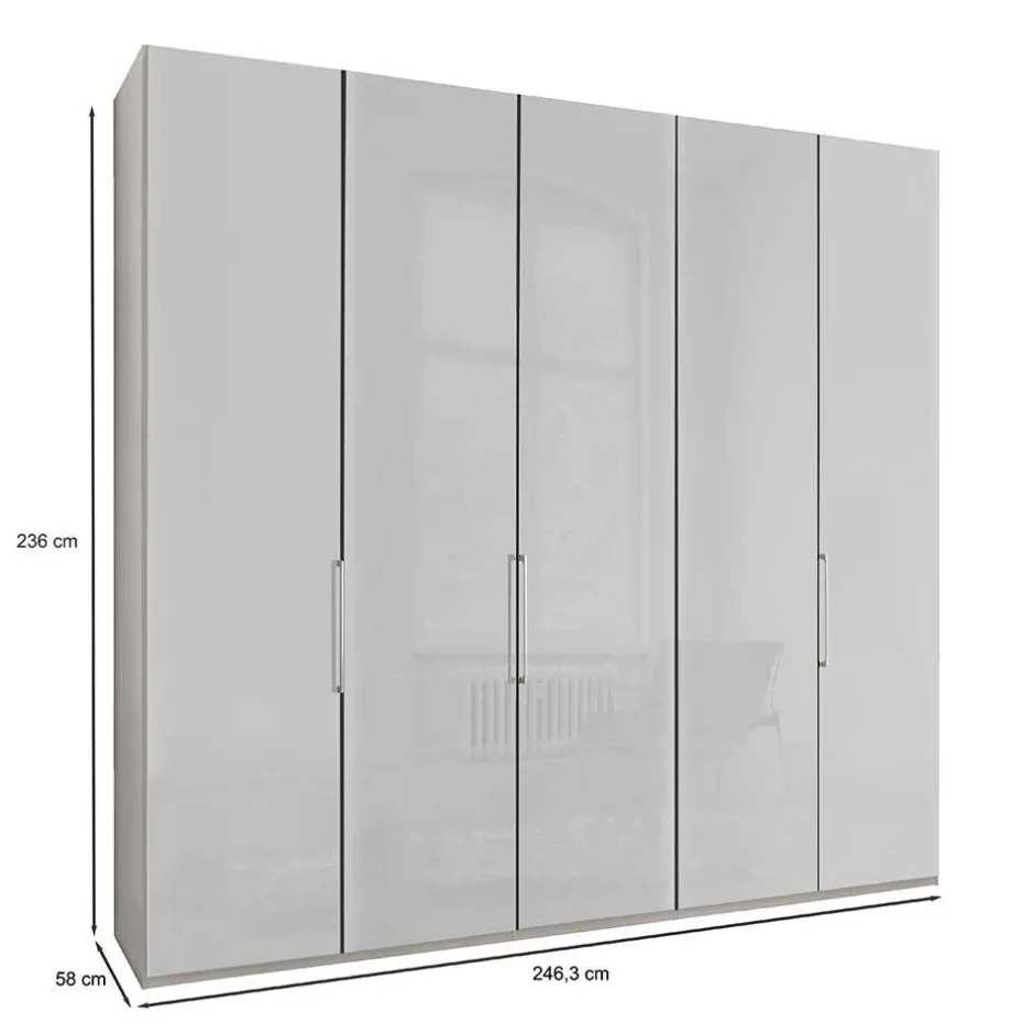 3-türiger Kleiderschrank mit Dreh- und Falttüren - Nujan^Wohnen Sale