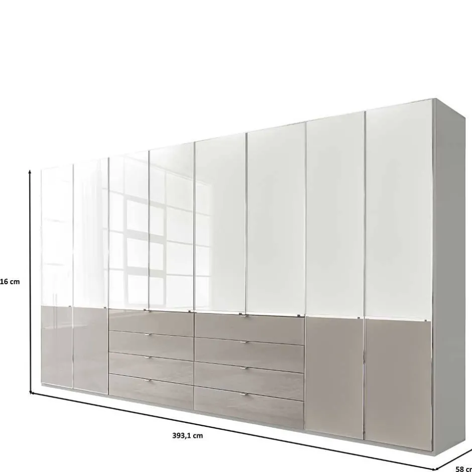 8-türiger Kleiderschrank mit acht Schubladen - Pascan^Wohnen Outlet