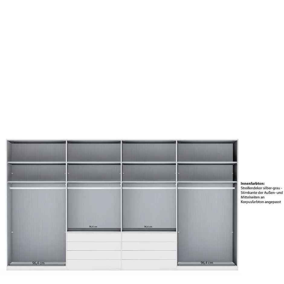 8-türiger Kleiderschrank mit acht Schubladen - Pascan^Wohnen Outlet