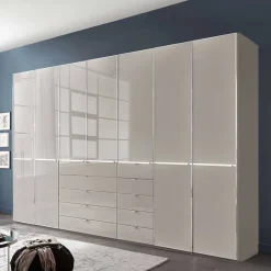 7-türiger Kombi-Kleiderschrank 345 cm breit - Nucina^Wohnen Discount