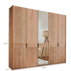 5-türiger Schlafzimmer-Kleiderschrank teilmassiv - Murray^Wohnen Online