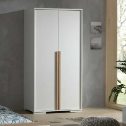 2-türiger Schlafzimmerschrank in Weiß mit Buche - Eldrus^Wohnen Online