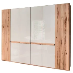 6-türiger Schlafzimmerschrank in Kernbuche & Beige - Krofun^Wohnen