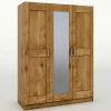 Wohnen 3-türiger Schlafzimmer-Schrank mit Spiegel - Rirua