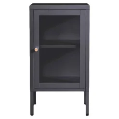 Wohnen 1-türiger Schrank in Dunkelgrau - Toby