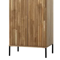 Wohnen 2-türiger Schrank in Eiche & Schwarz - Banyo