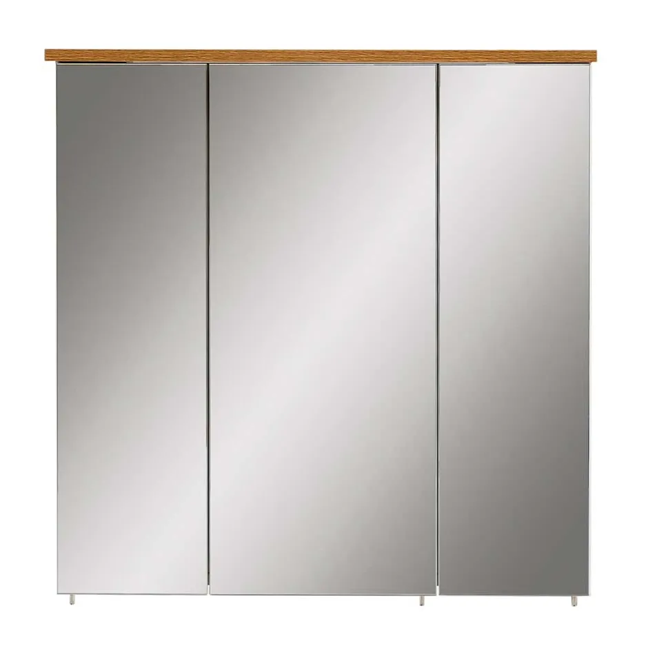 Wohnen 3-türiger Spiegel Badschrank 71 cm breit - Nienzo