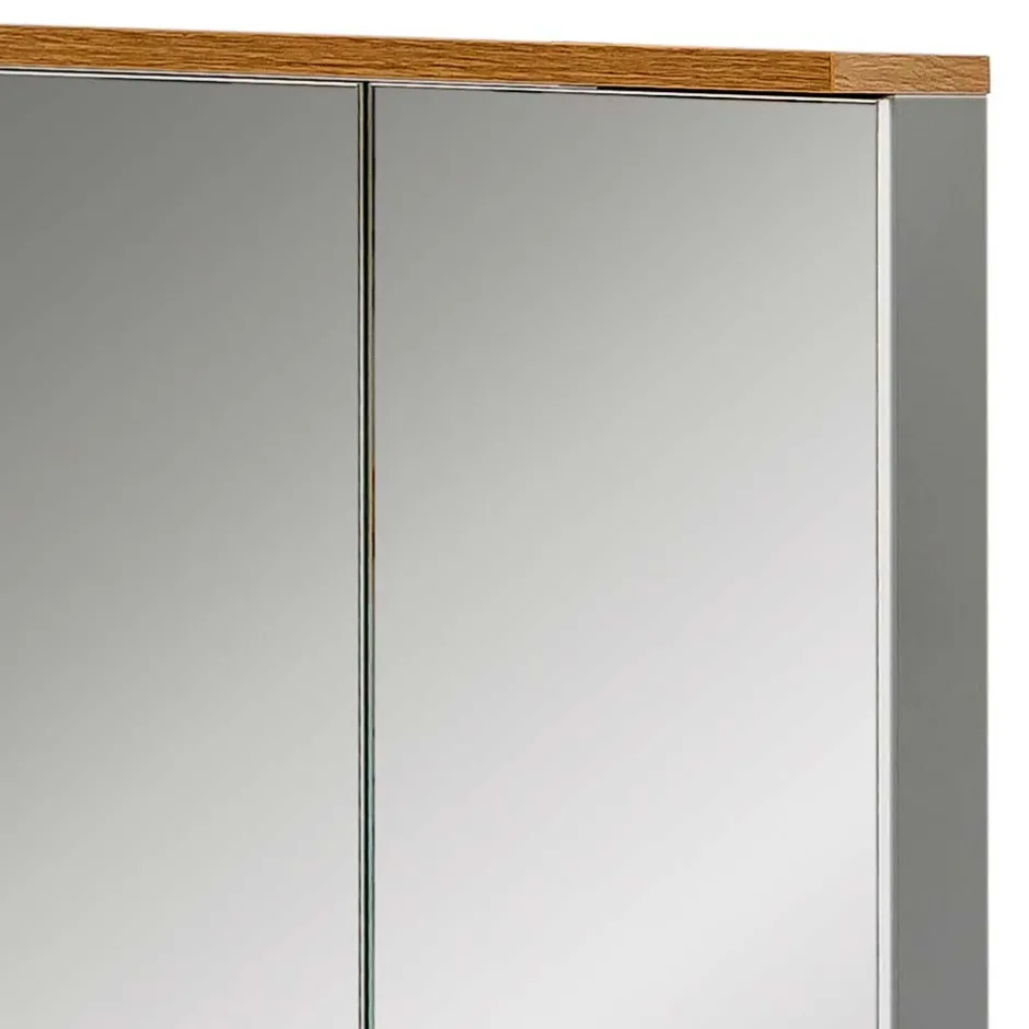 Wohnen 3-türiger Spiegel Badschrank 71 cm breit - Nienzo