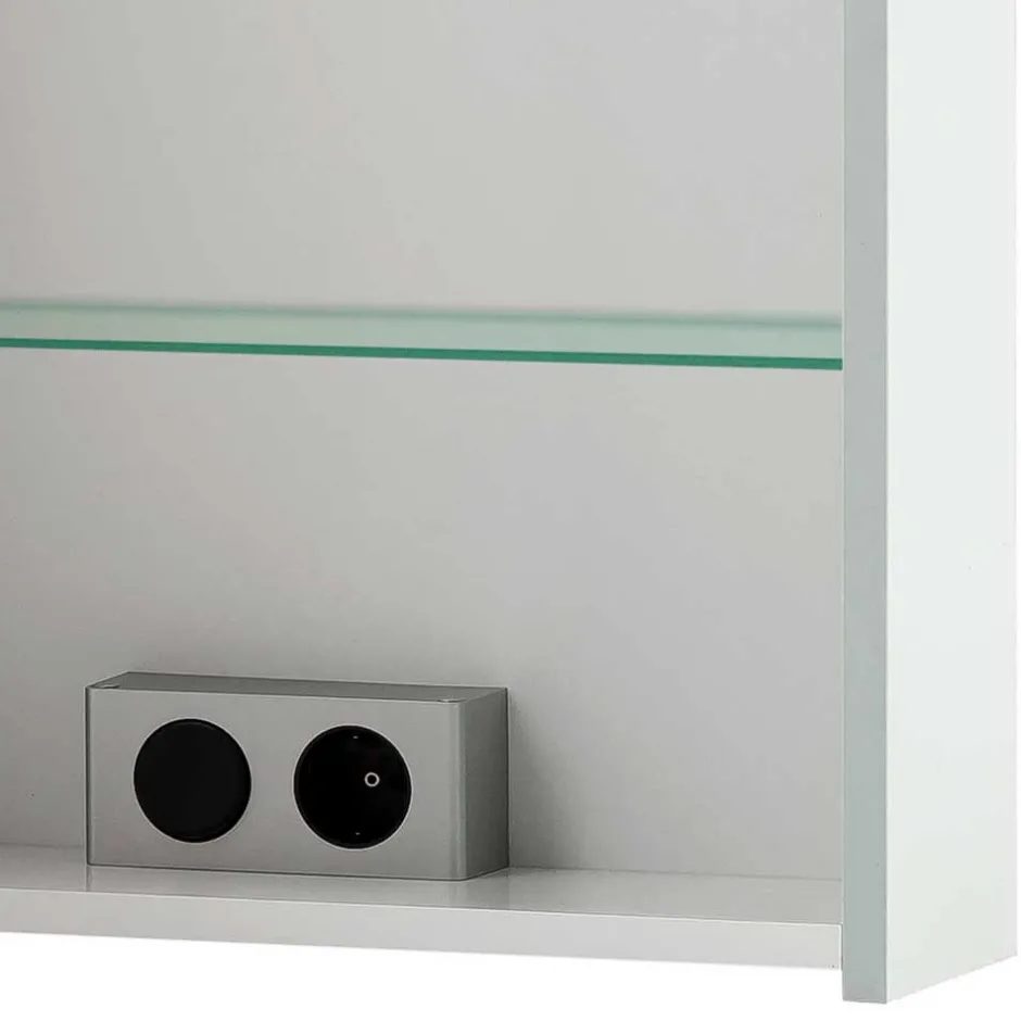 1-türiger Spiegelschrank fürs Bad in Weiß - Nuszaleva^Wohnen