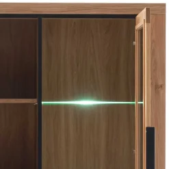 4-türiger Vitrinenschrank teilmassiv - Vlacoma^Wohnen Clearance